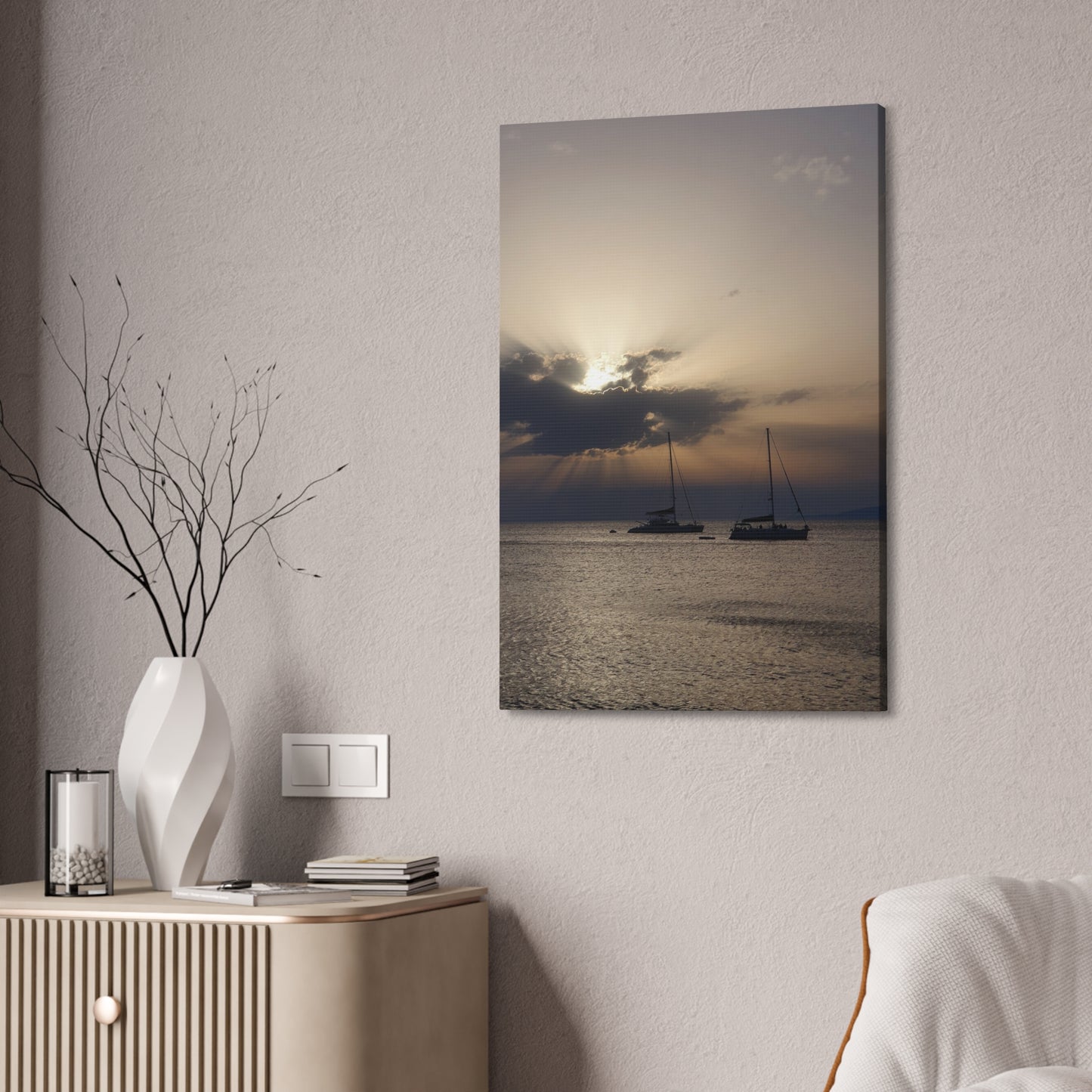 Copy of Copy of Copy of Coastal Sunset Canvas Art - 15" Stretched Wall Decor